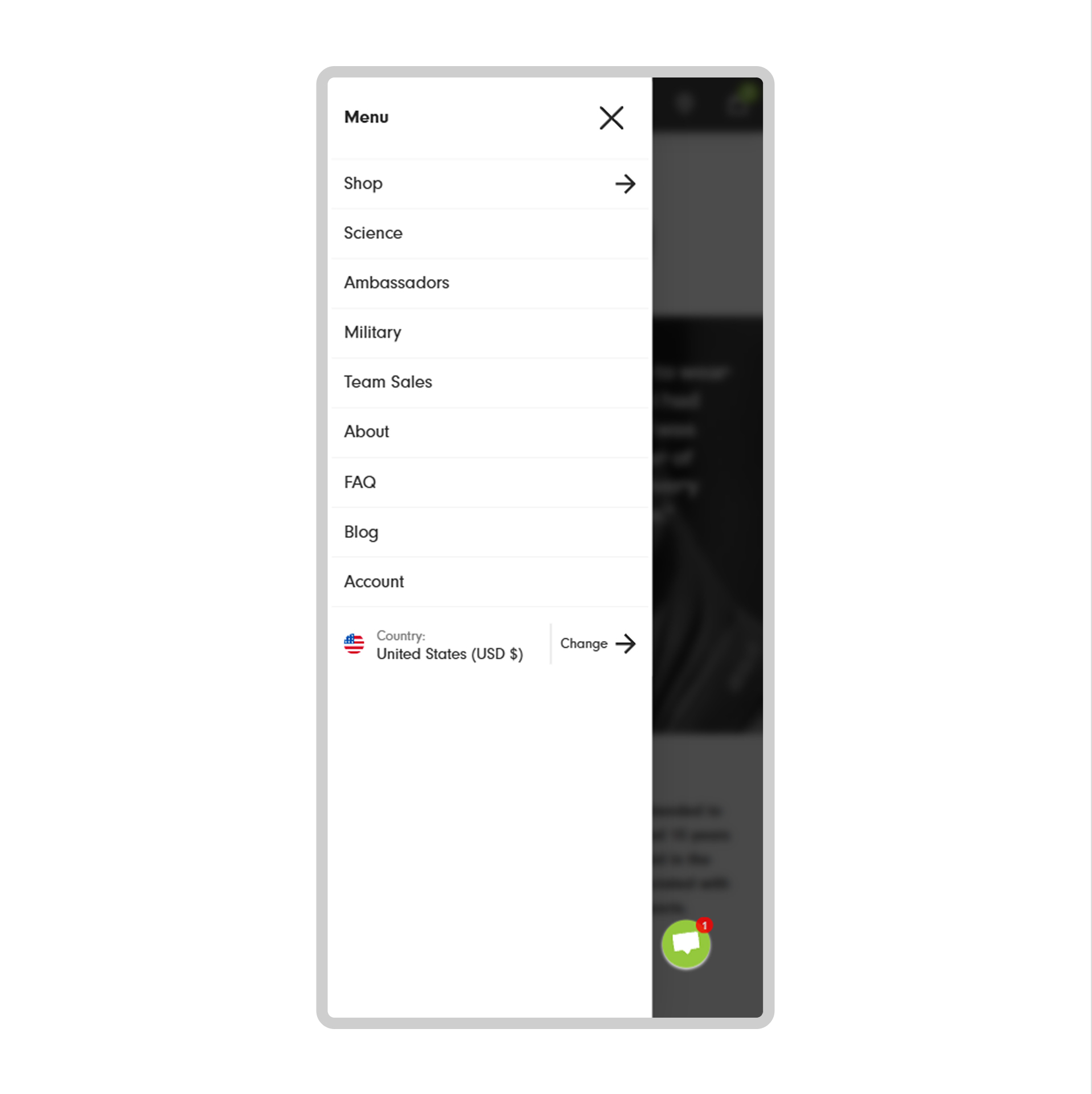 Control: Plain text menu